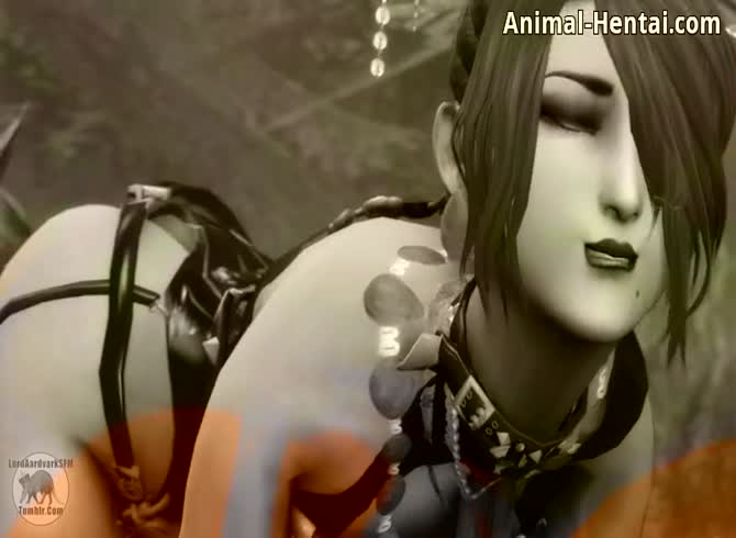 Video :Emo goth girl got banged by a big dog dick